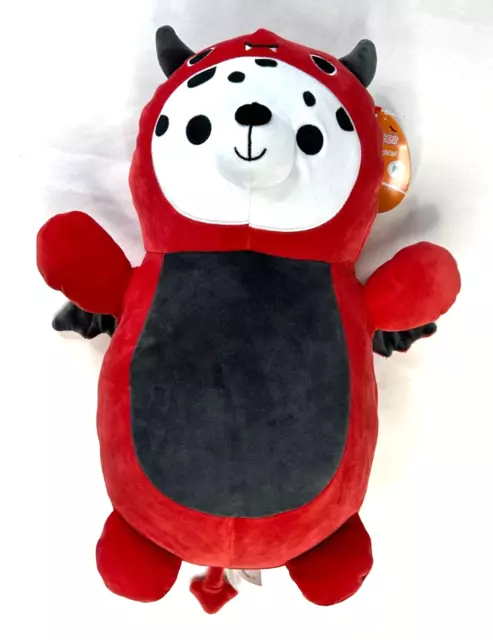 NEW 2023 Squishmallows 14” Dustin the Dog Red Devil Costume Hug Mees Plush Toy