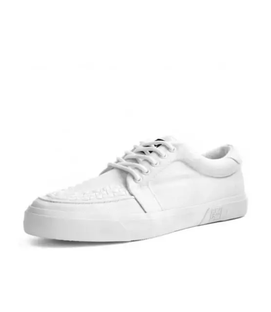 Zapatos blancos TUK Shoes White Canvas Creeper Sneaker A9304