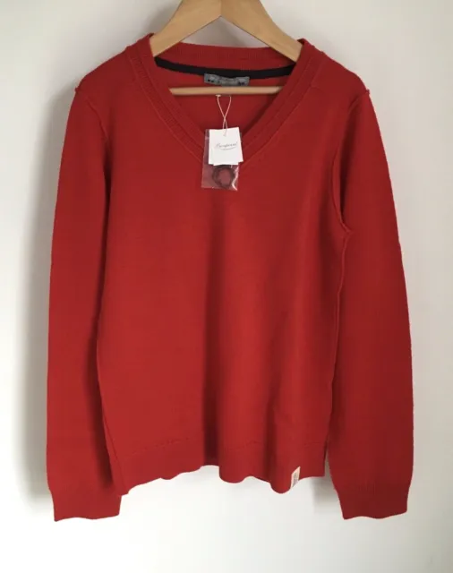 Bonpoint Kids Size 10 Years Red Jumper BNWT 100% Wool Fine Knit