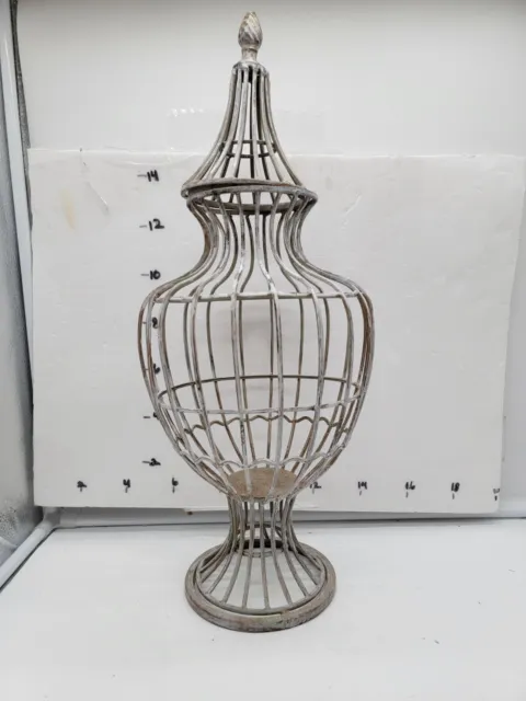Metal Decorative Vase Open Cage  Design 20”H.