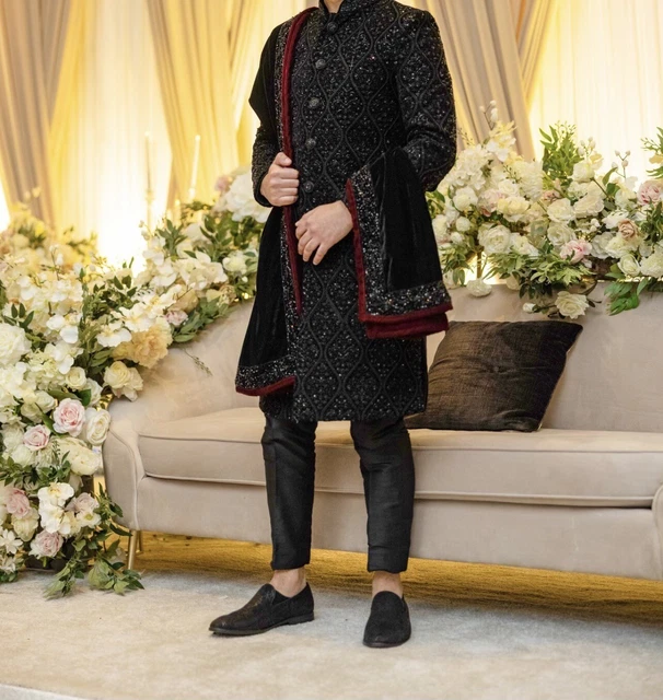 mens pakistani wedding shawl