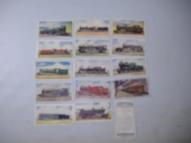 Wills cigarette cards Railway Engines 15/50 variable condition