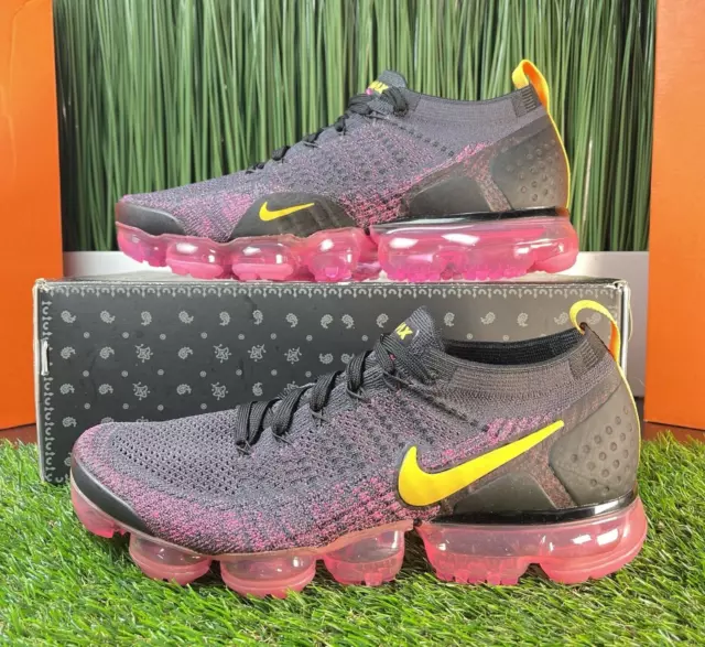 Nike Air VaporMax Flyknit 2 Mens Shoes Pink Blast 2018 942842-008 Size 9.5