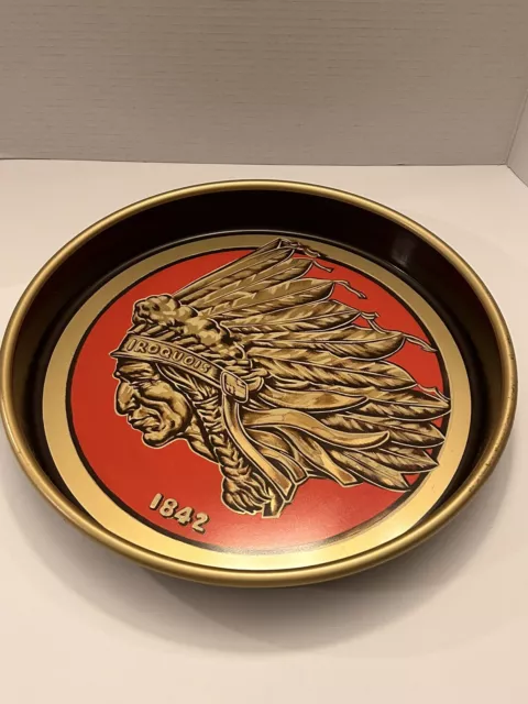 Vintage Iroquois 1842 Indian Head ￼Beer Red Beer Tray Buffalo New York NY