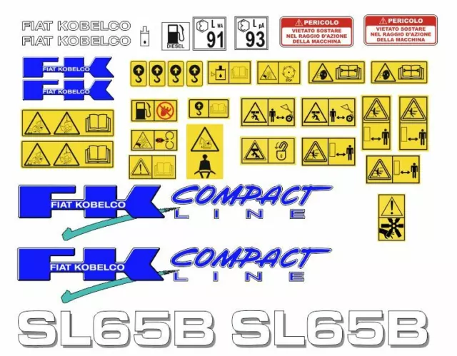 Fiat Kobelco Sl 65 B Stickers Adhésif, Kit Complet