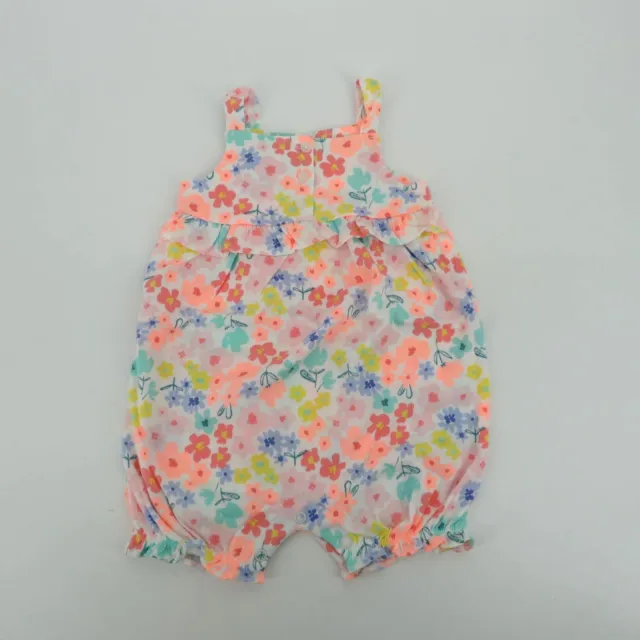 Carter's Baby Girls Floral Ruffle Romper Multi Color Size 18 Months NWT $18