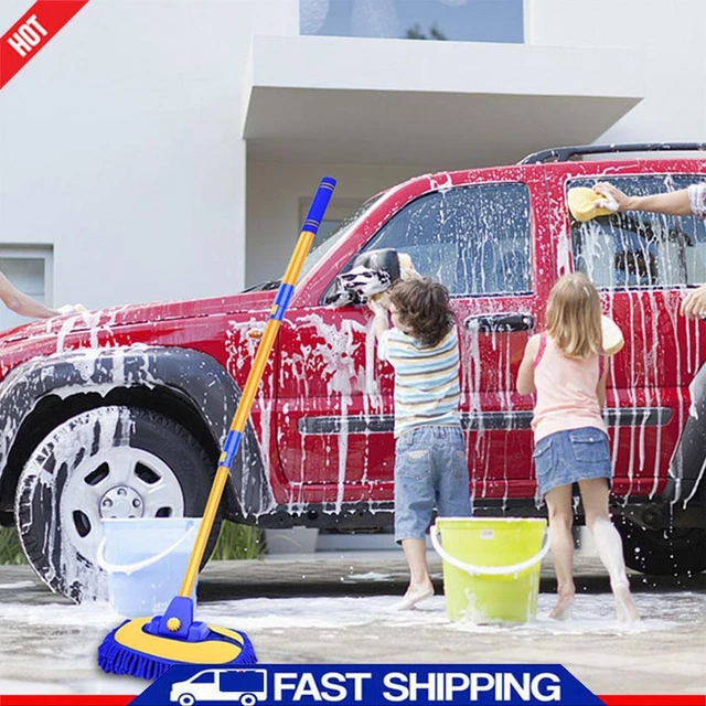 Car Detailing Brush Chenille Car Mop Head Wipe Mop Auto Accessory (Blue) ?