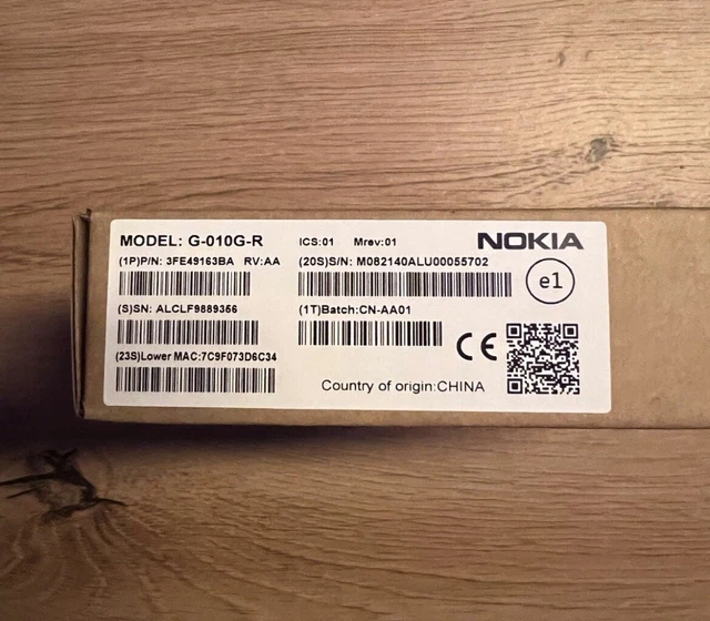 NOKIA G010GR GLASFASER Converter zu LAN Anschluss zum Router EUR 49,00 PicClick DE