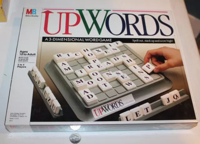 VTG SEALED 1988 UpWords Crossword Style Word Board Game Milton Bradley MISP MISB