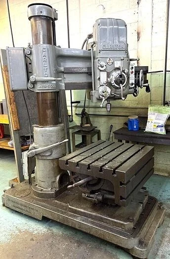 3'9" CARLTON "OA" RADIAL DRILL w/UNIVERSAL BOX TABLE - 30155