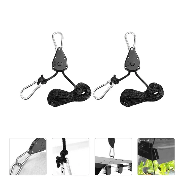 6 Pcs Wachsen Licht Kleiderbügel Interne Getriebe Ratschen Pulley Seil Aufhänger 5