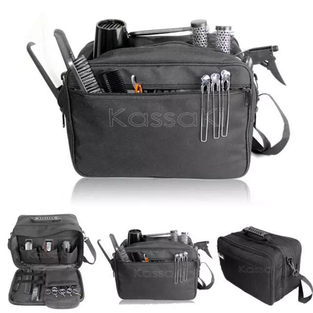 Kassaki Hairdressing Tool Carry Salon Equipment Storage Travel Bag Case Black