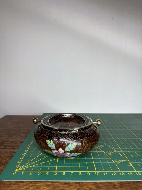 Grand Cendrier Vintage Chinois Années 1960, 3 Têtes De Chien Foo / Fu, Résine Lourd