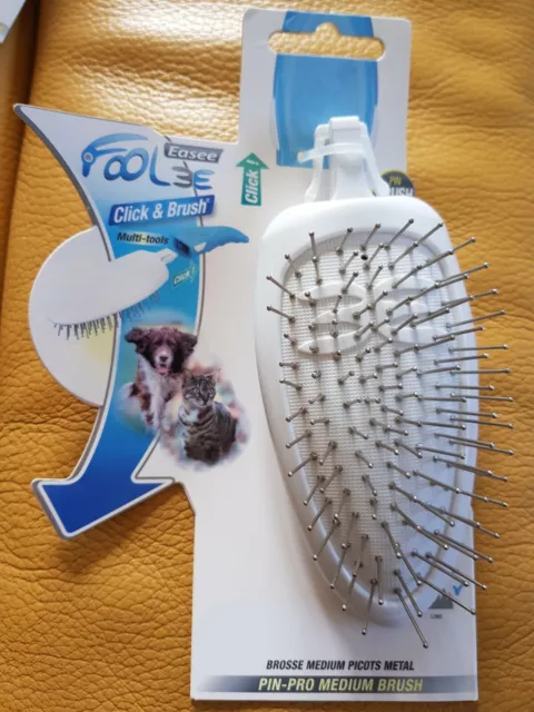 Brosse médium picots métal pour Foolee Easee Click & Brush