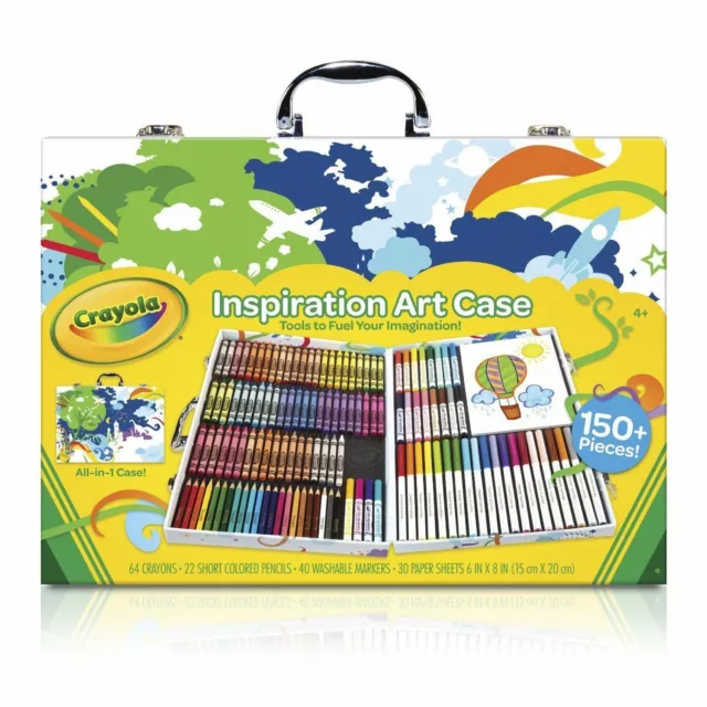 Crayola Art Case:140 Pieces Art Set Craft,KIDS GIFTS Pencils Markers Christmas G