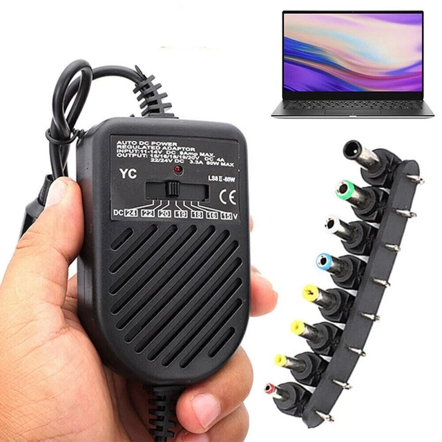 Power Supply Car Charger Adapter 80W 12V DC Adapter  Laptop Notebook