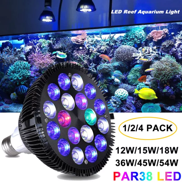 LED Aquarium Light Bulb Spotlight Full Spectrum Fish Tank Coral Reef Lighting