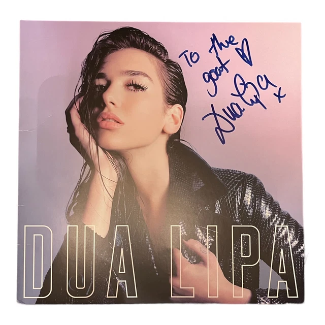 DUA LIPA INSCRIPTION “To The Goat” Signed Vinyl “Beckett Bas Coa 750.