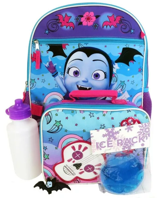 Vampirina Disney 16" 5-Piece Mochila Set + Bolsa de Almuerzo Aislada + Botella