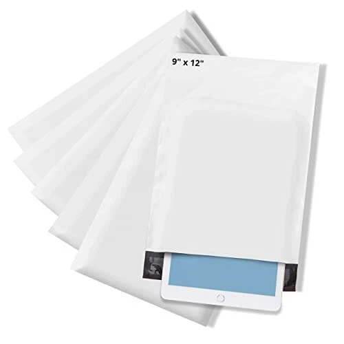 Medium Poly Mailers 9X12, Solid White Shipping Bags - Tear and Puncture Free