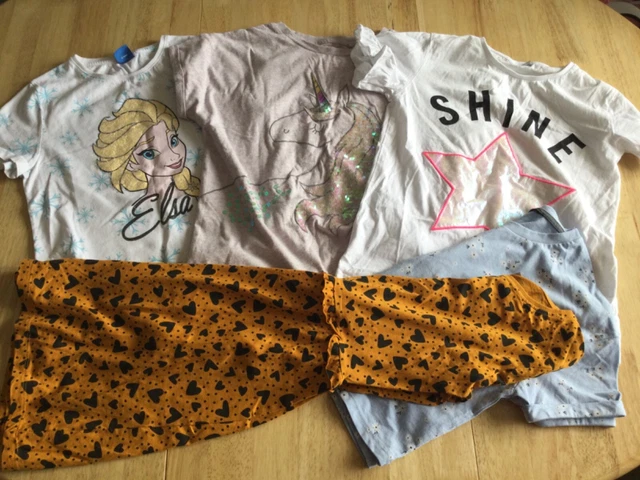 Pacchetto vestiti per ragazze età 9-10 10-11 11 top abito Next Disney Frozen unicorno