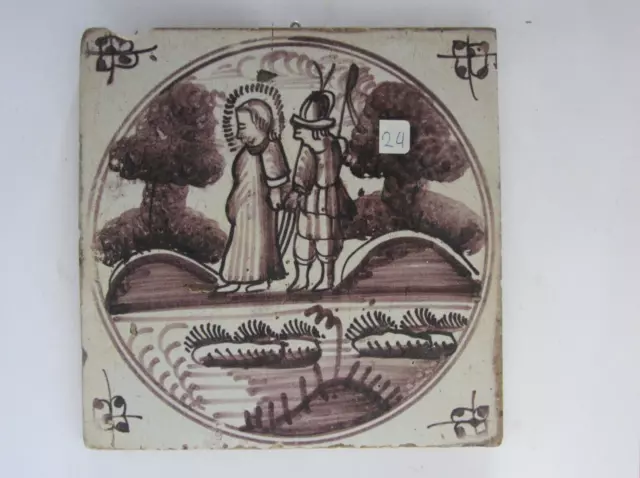 FLIESE Kachel tegel ANTIK Delft Art antique dutch tile tuile Niederlande