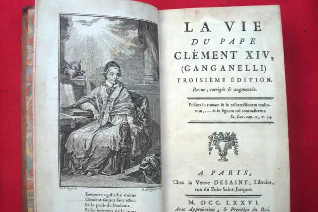 La Vie du Pape CLEMENT XIV ganganelli 1776   3
