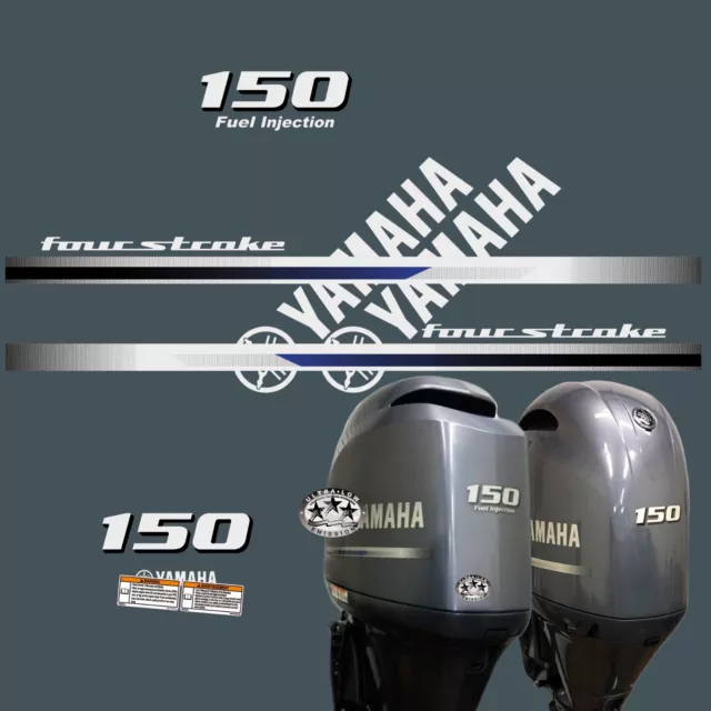 For YAMAHA F 150 four stroke outboard. Vinyl decal set from BOAT-MOTO / sticker