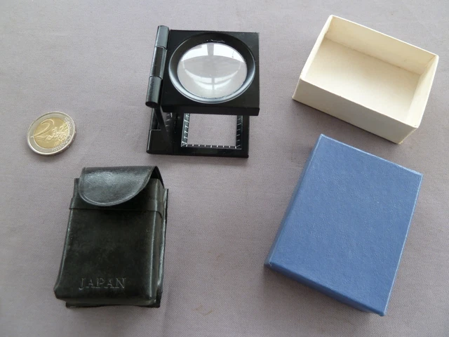 Loupe 30x, loupe de poche pliante en métal pour lire des pièces de monnaie, des diamants, un