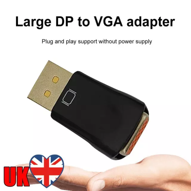 DP To VGA Connectors No Power Required DP To VGA Converters for PC Projector DVD