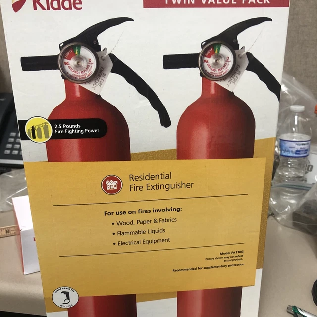 KIDDE HOME FIRE Extinguishers FA110G, MultiPurpose ABC Extinguishers