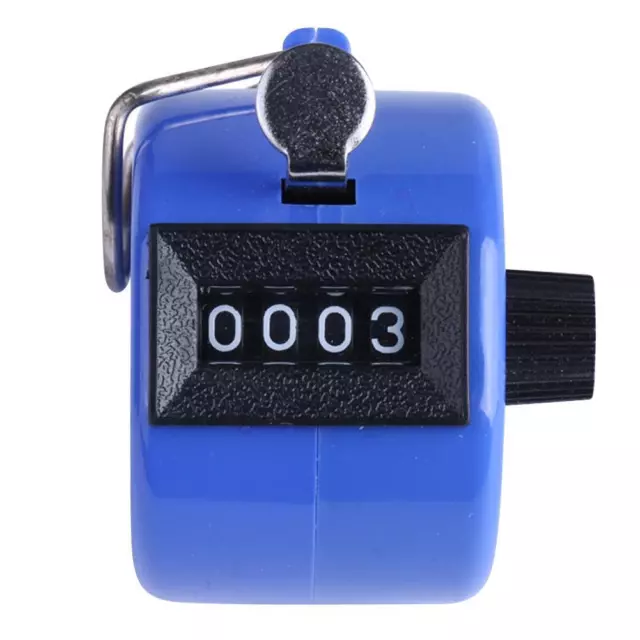 Clicker manuale portatile digitale con retroilluminazione LED (blu)