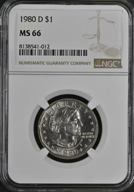 1980 D Susan B. Anthony Dollar NGC MS66