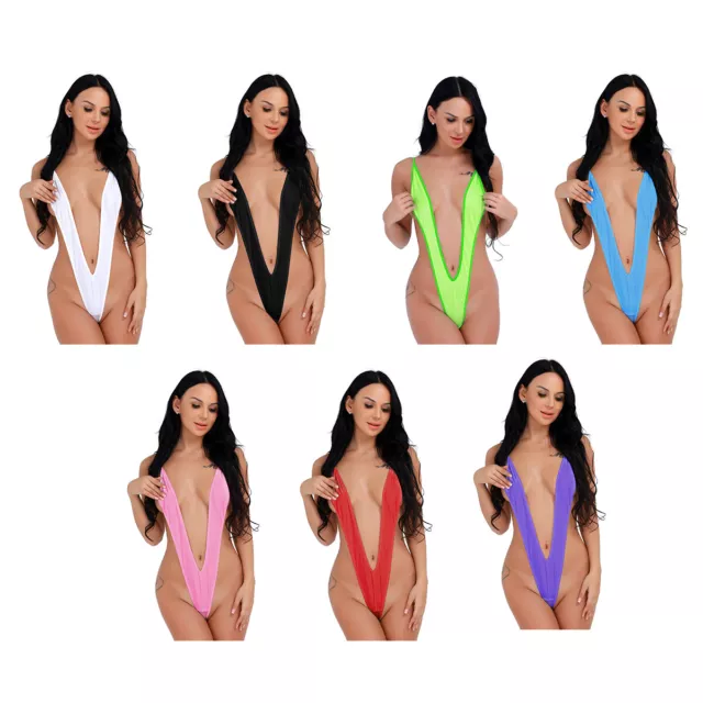 UK Womens Sling Shot One Piece Monokini Micro Bikini Swimwear Swimsuit Bodysuit