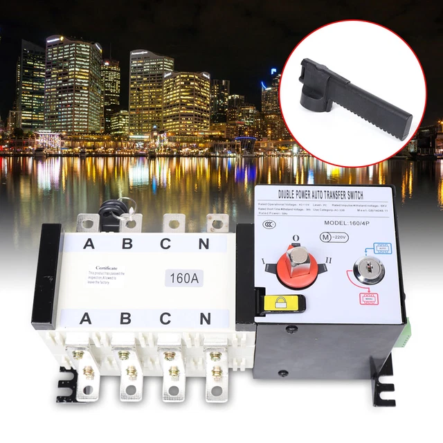 DUAL POWER AUTOMATIC Transfer Switch Generator Changeover Manual Switch