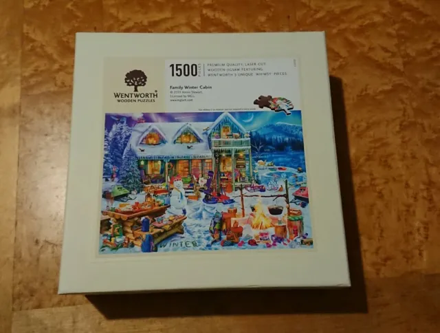 Wentworth Christmas Wooden Jigsaw Puzzle - Family Winter Cabin - 1500 pieces