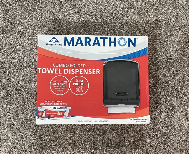 PACIFIC MARATHON Combo Folded Paper Towel Dispenser, Smoke 49.