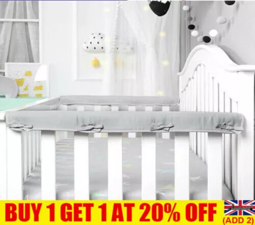 3PCS Baby Safe Crib Pads Rail Bed Cover Protection Bedroom Crib Bumper for Baby