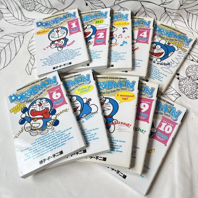 Doraemon English Translation Version Vol. 1-10 Comic Book Lot Set Manga Books