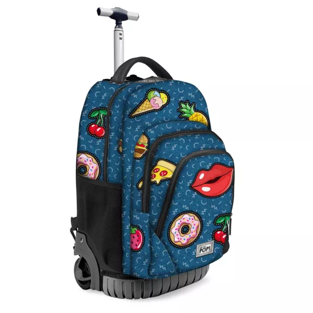 OH MY POP Vaqueros Grande Mochila Con Ruedas Carretilla 34 Litros Niños Escuela