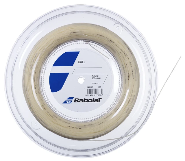 Babolat XCEL 17G 1.25mm (natural) 660ft 200m Tennis String Reel