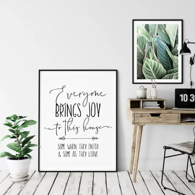 Everyone Brings Joy To This House Some Home Printable Wall Art, Funny Quotes