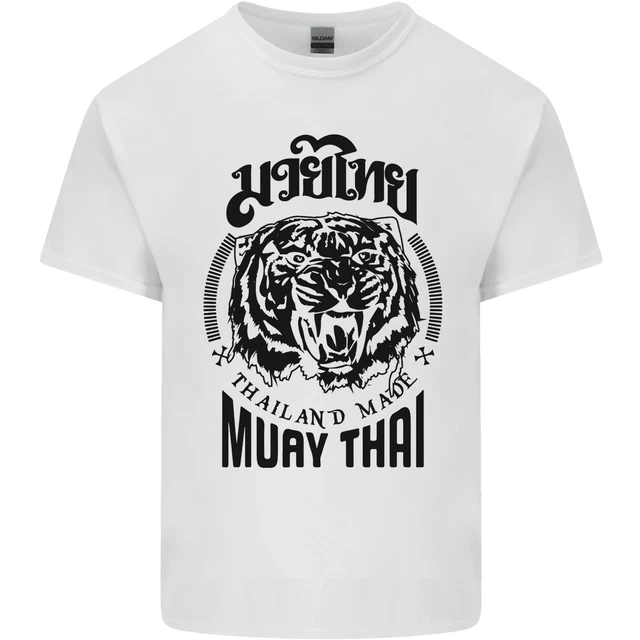 Muay Thai Fighter Warrior MMA Martial Arts Mens Cotton T-Shirt Tee Top