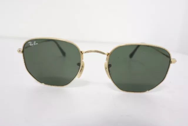 Ray Ban Hexagonal Sunglasses Sonnenbrille Gold RB3548-n Sehr guter Zustand