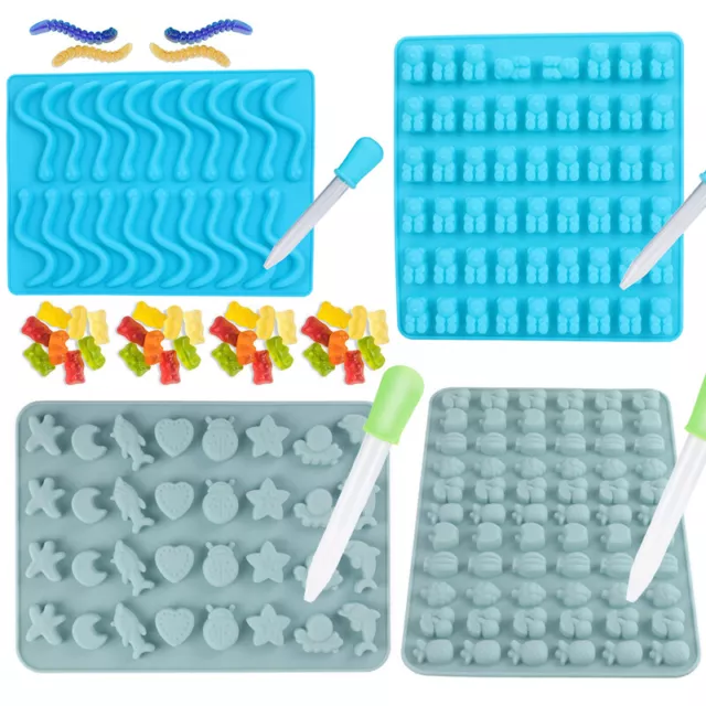 Molde de osito de goma, moldes silicona para hacer hielo en Chocolate y caramelo