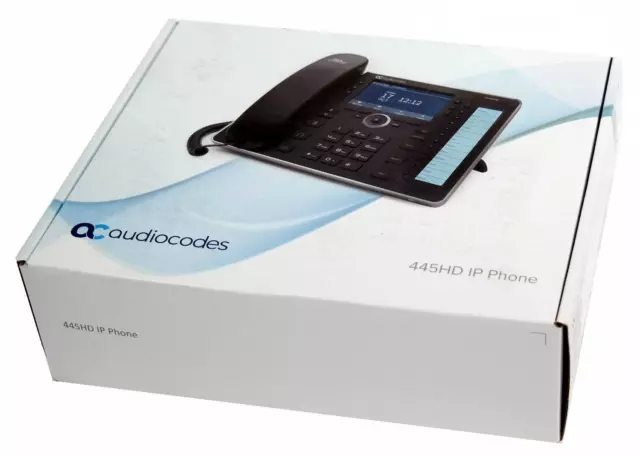 AudioCodes IP445HDEG-BW 445HD 6 Line 4.3" Color LCD Screen VoIP Phone