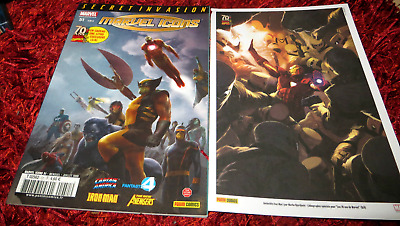 MARVEL ICONS 51 + LITHOGRAPHIE 3/4 - INVINCIBLE IRON MAN-Spécial 70 ANS MARVEL