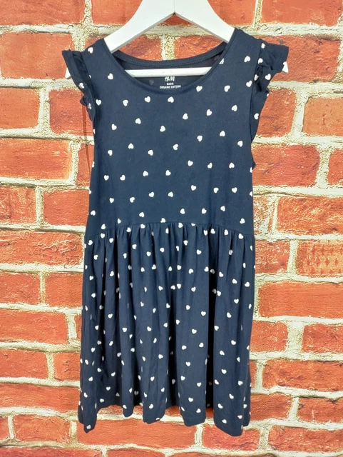 Girls Bundle Age 6-7 Years M&S Next H&M Blue Summer Dress Set Heart Tiedye 122Cm 4