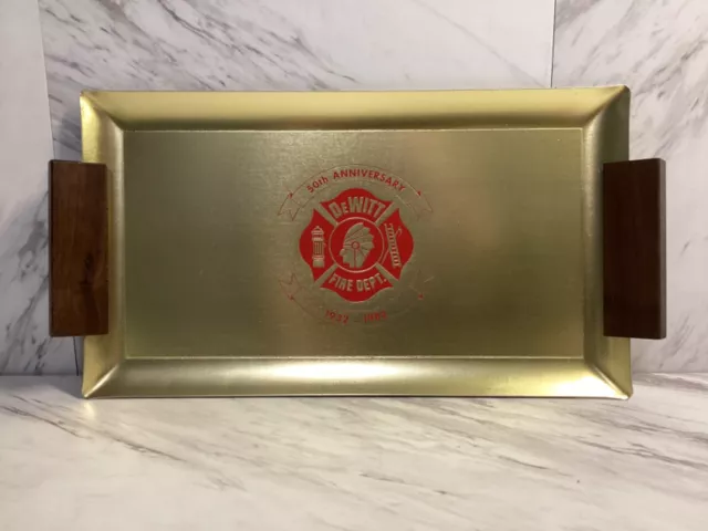Dewitt Fire Department Onondaga County New York NY - 50th anniversary tray 14x7