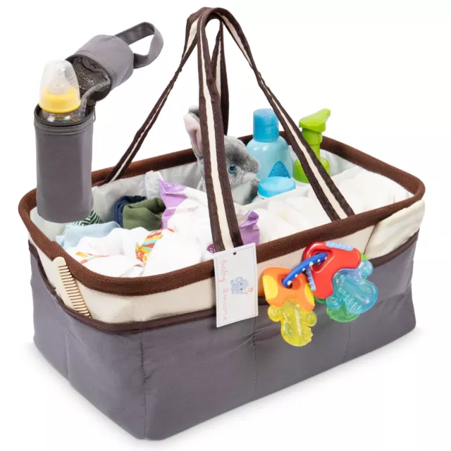 Large Baby Diaper Caddy Organizer | Baby Shower Gift | Unisex Storage Bin